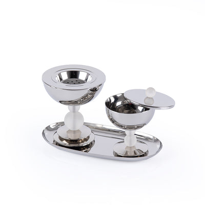 Luxury Metal Mabkhar Set of 3 pcs - Silver