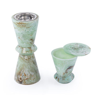 Elegant Resin Mabkhar Set of 2 pcs - Green