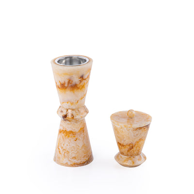 Elegant Resin Mabkhar Set of 2 pcs - Amber
