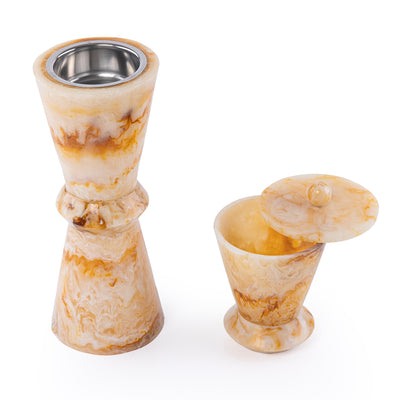 Elegant Resin Mabkhar Set of 2 pcs - Amber