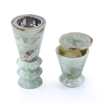 Elegant Resin Mabkhar Set of 2 pcs - Green