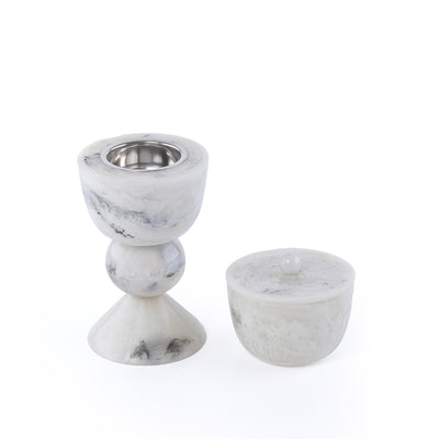 Elegant Resin Mabkhar Set of 2 pcs - Black&white