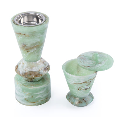 Elegant Resin Mabkhar Set of 2 pcs - Green