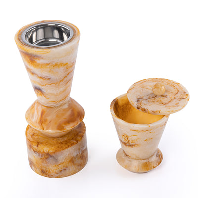 Elegant Resin Mabkhar Set of 2 pcs - Amber