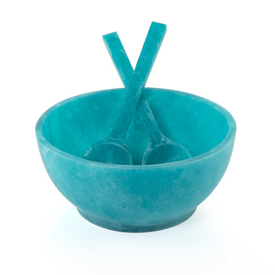 طقم مكون من سلطانية باللون الأزرق و 2 ملعقة مع بوكس هدايا