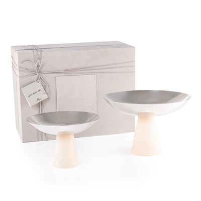 طقم من 2 ستاند أنيق من الراتنج مع بوكس هدايا