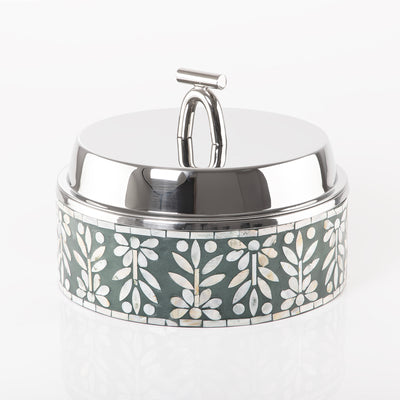 حافظ حرارة الطعام من الصدف و الإستانلس ستيل حجم وسط - أخضر