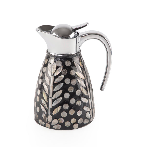 1.0L Mother of pearl thermos - black