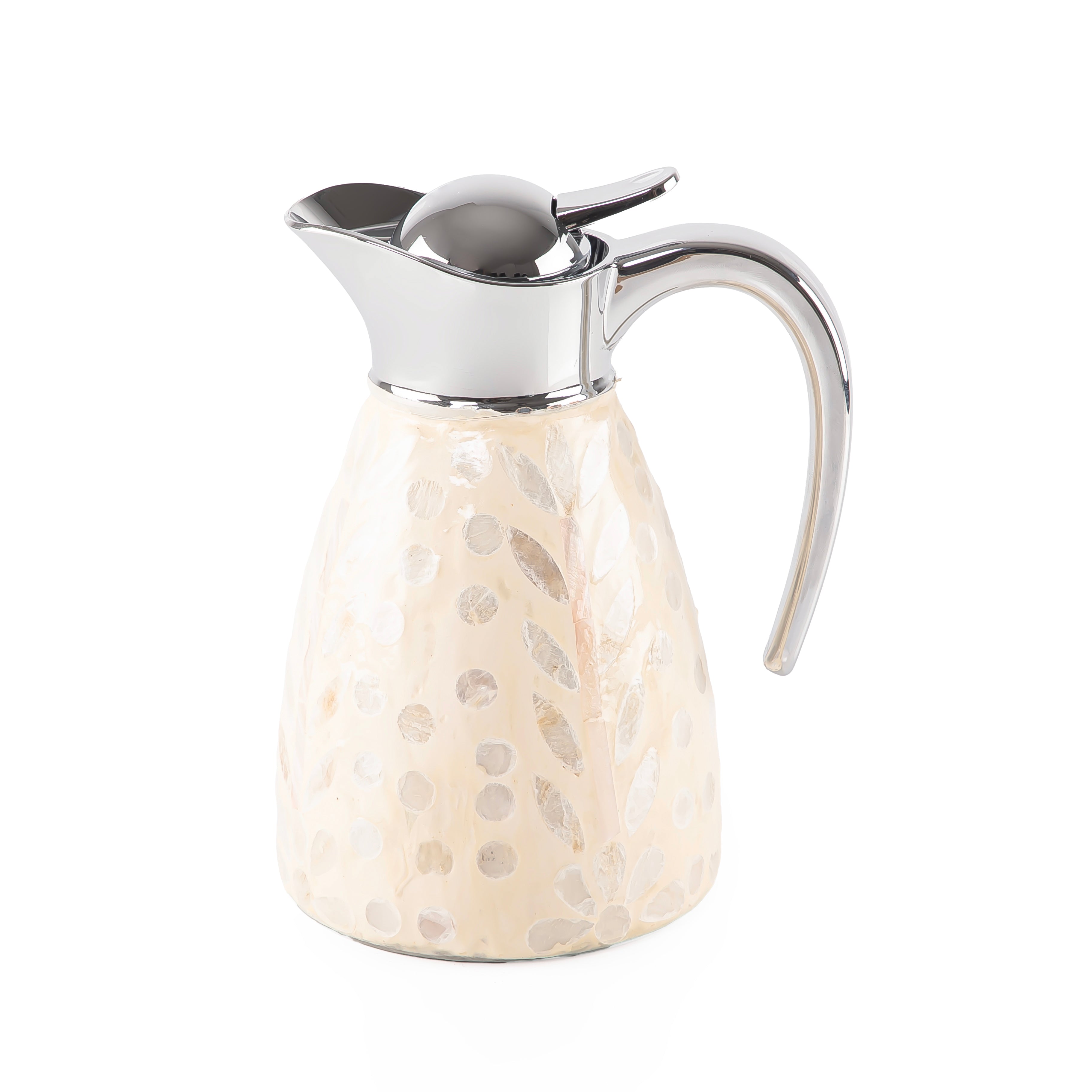 1.0L Mother of pearl thermos - beige
