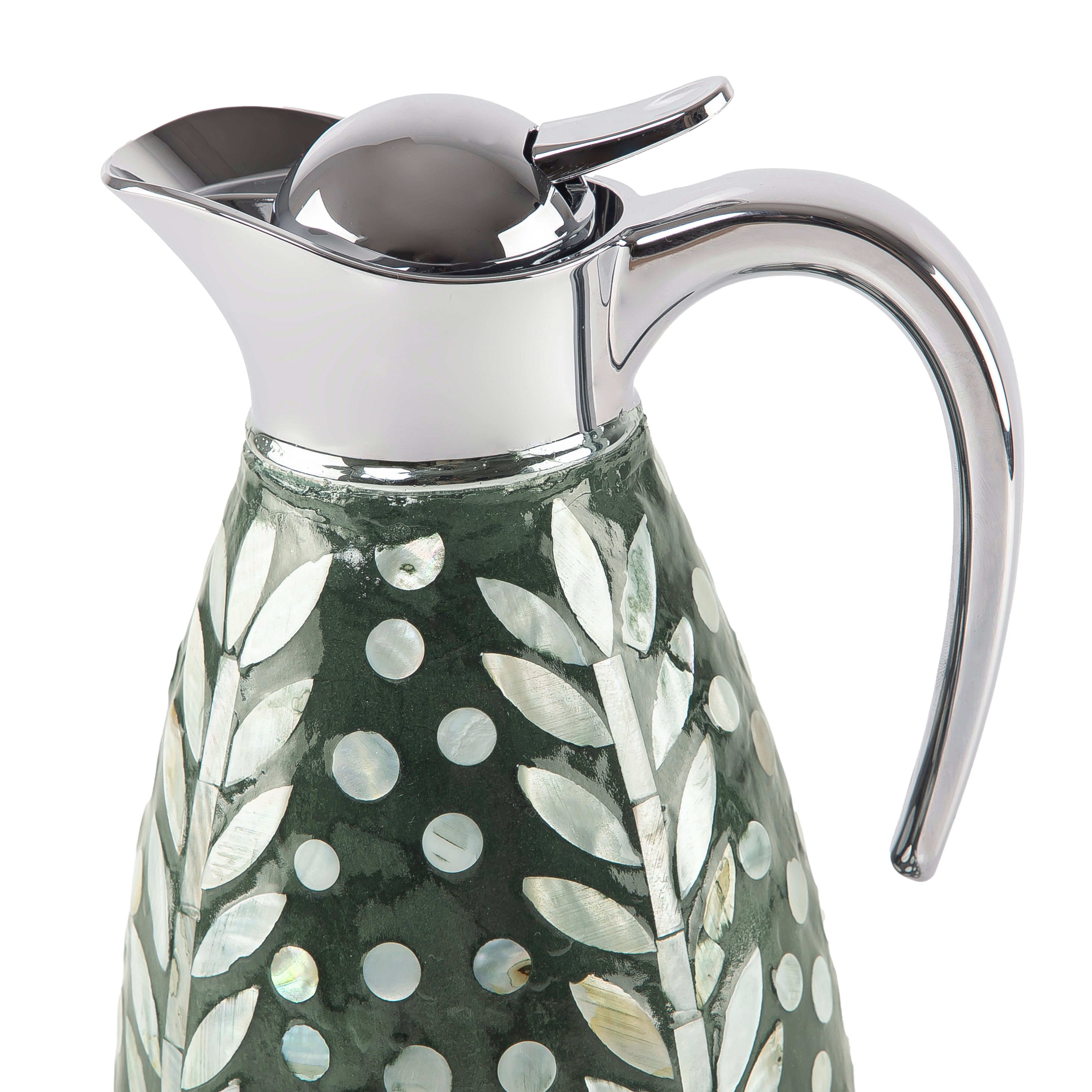 1.5L Mother of pearl thermos - green