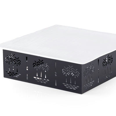 طبق سيراميك مستطيل حجم وسط - أسود