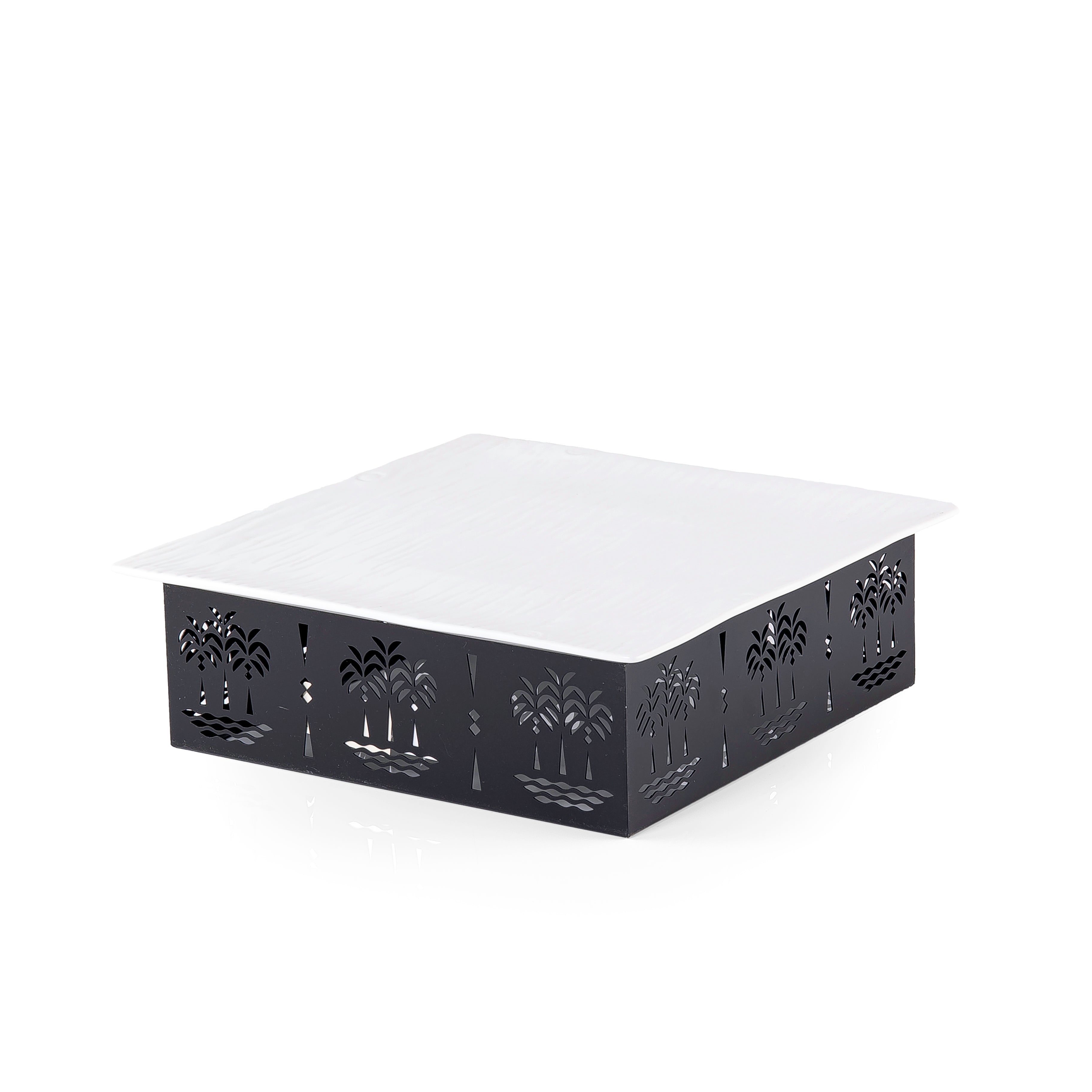 طبق سيراميك مستطيل حجم وسط - أسود