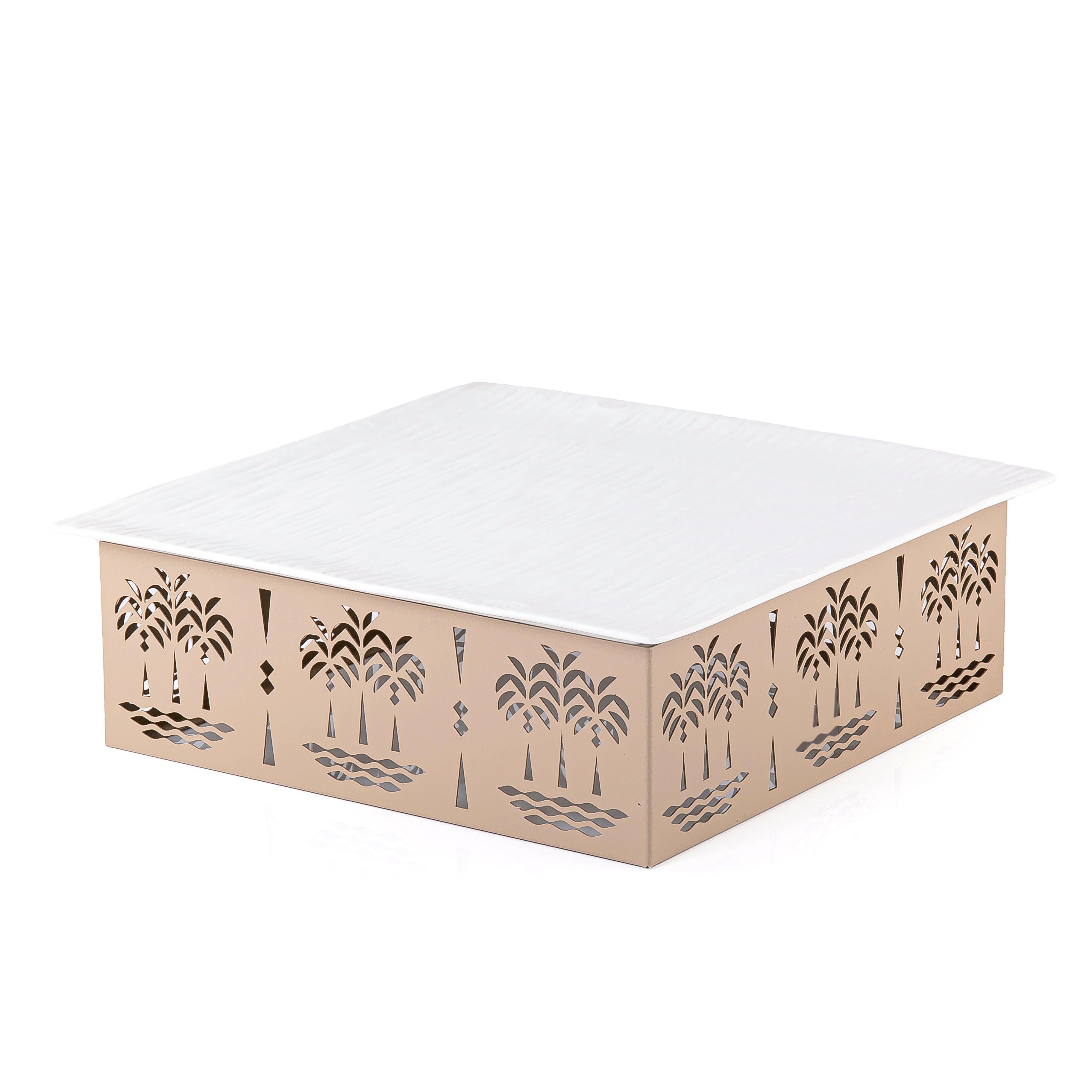 طبق مربع سيراميك بيج