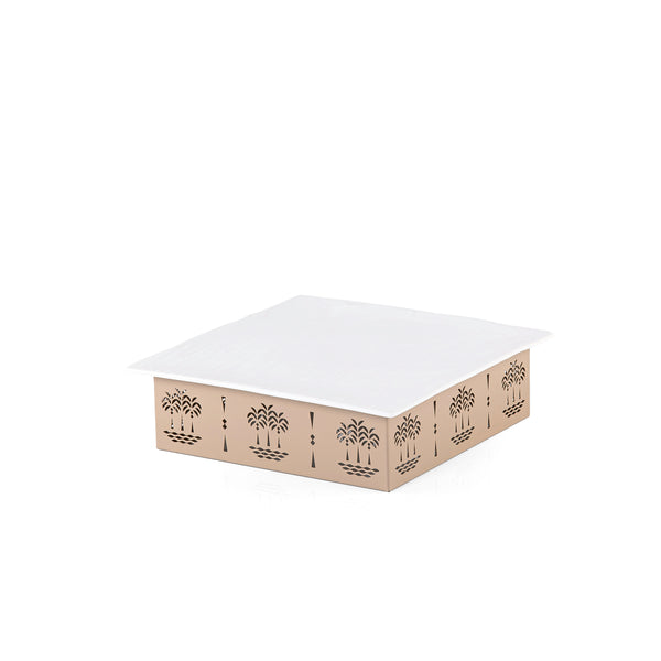 Beige Square Ceramic plate - Small