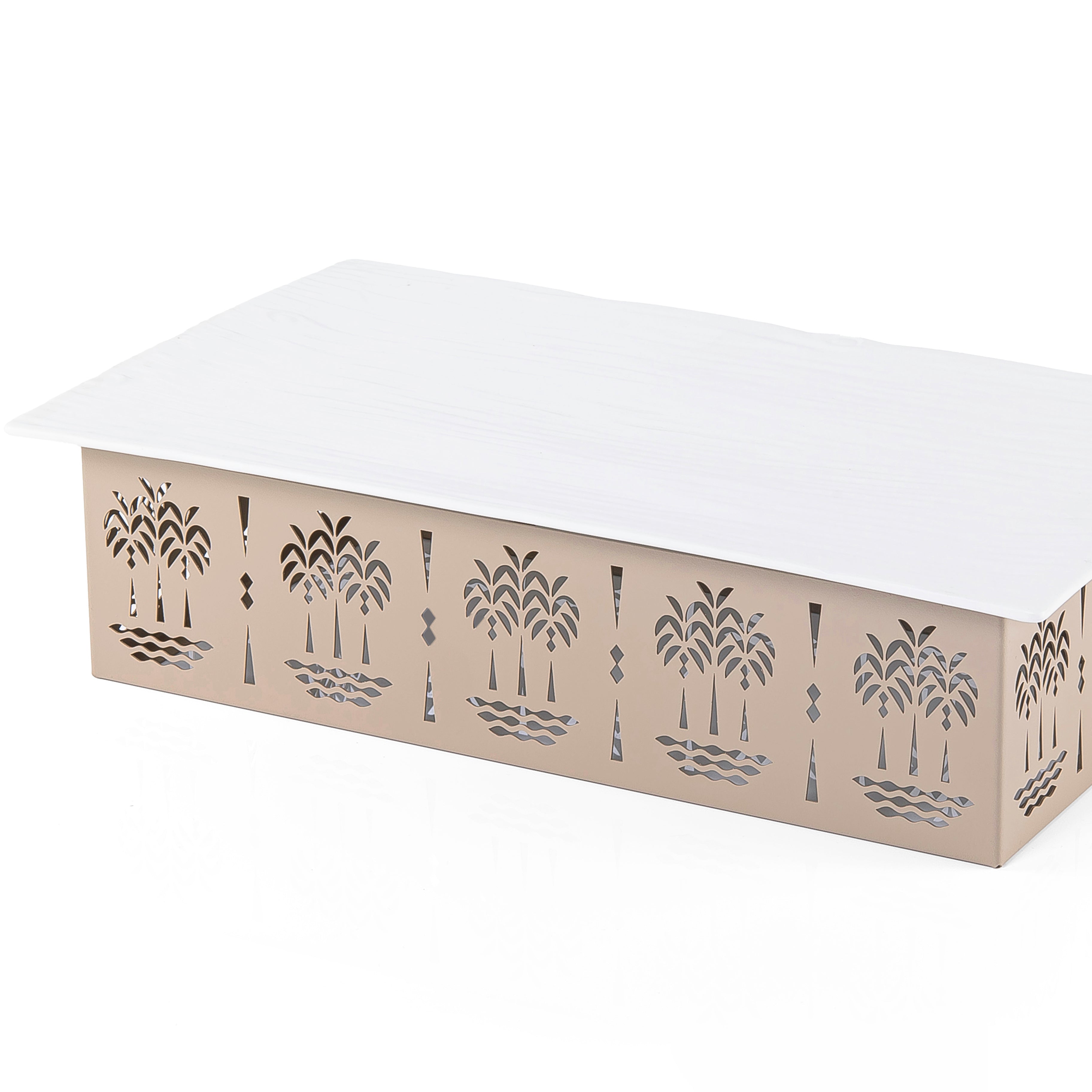 طبق سيراميك مستطيل حجم كبير - بيج