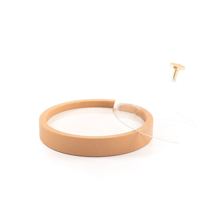 Leather Plate with glass cover