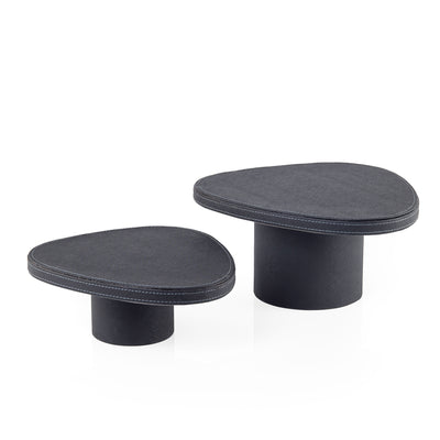 Set of 2 leather stand