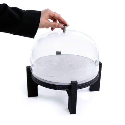 ستاند رخام مع قاعدة جلد