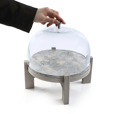 ستاند رخام مع قاعدة جلد