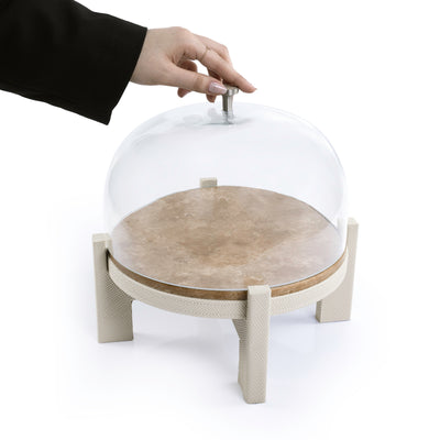 ستاند رخام مع قاعدة جلد