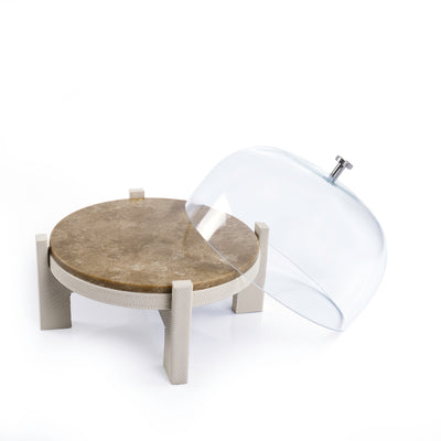 ستاند رخام مع قاعدة جلد