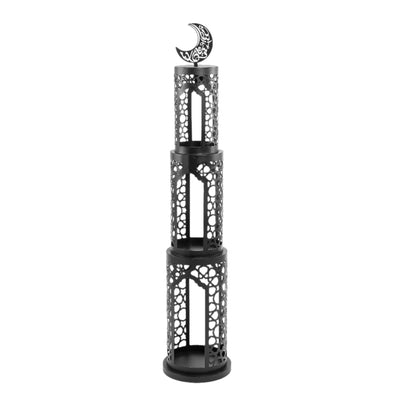 Metal Black Islamic Minaret Decorative Stand - Large