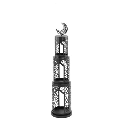 Metal Black Islamic Minaret Decorative Stand - Medium