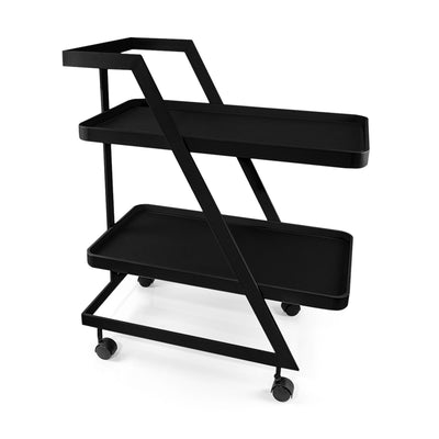 Leather trolley - Black
