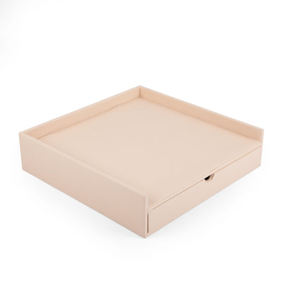 Coffee corner Leather with drawer - Peach