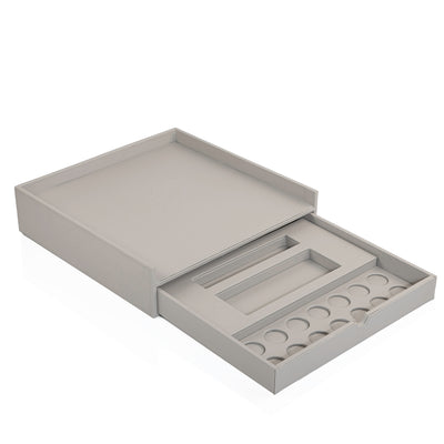 Coffee corner Leather with drawer - Light Gray