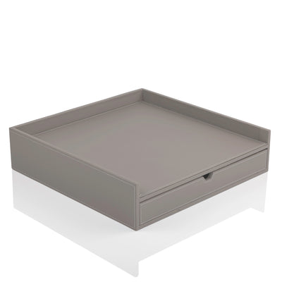 Coffee corner Leather with drawer - Gray