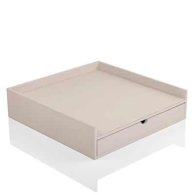 Coffee corner Leather with drawer - Beige