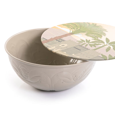 وعاء معدن مع غطاء