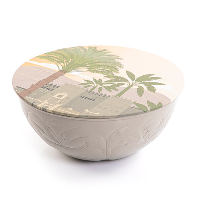 وعاء معدن مع غطاء