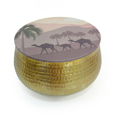 Metal bowl with printed cover