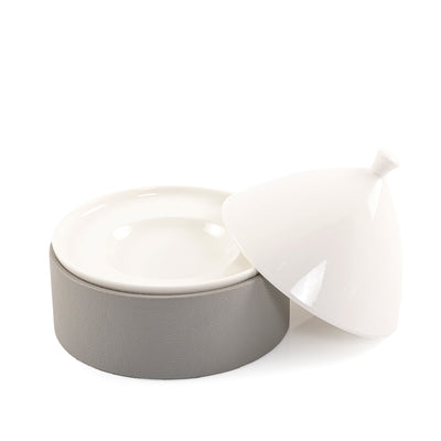 طبق سيراميك بقاعده جلد
