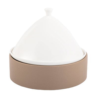 طبق سيراميك بقاعده جلد