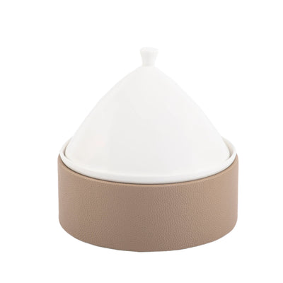 طبق سيراميك بقاعده جلد