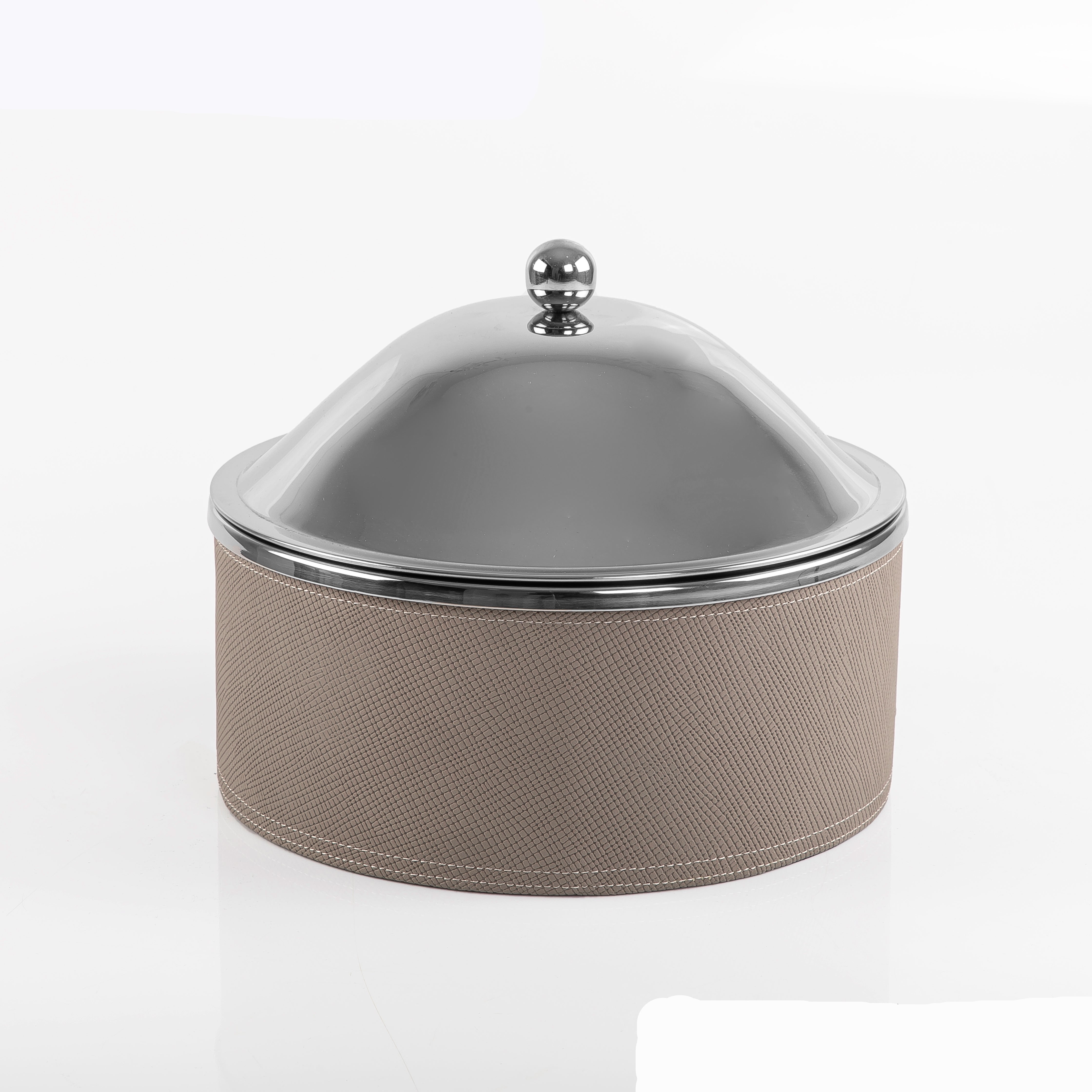 Chafing Dish with leasther base