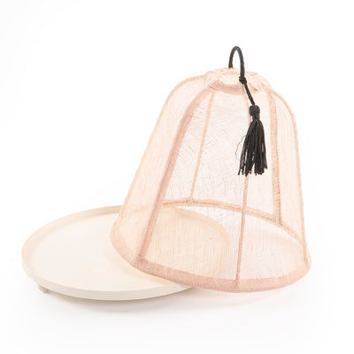 Linen cover with metal base