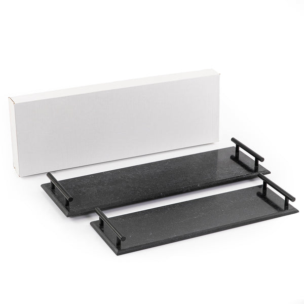 SET OF 2 CORIAN TRAY WITH BOX