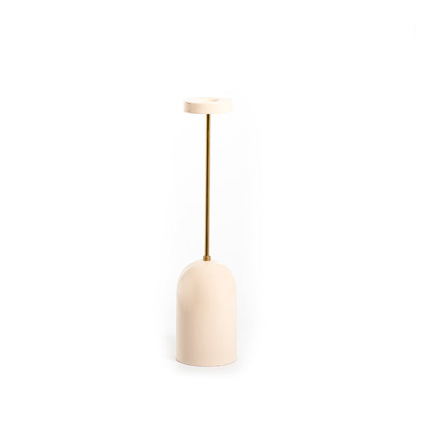 White Metal Candle Holder