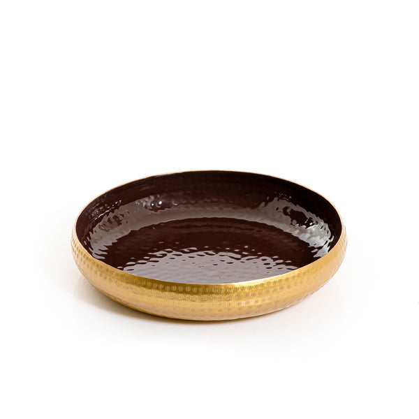 Gold round Metal Tray - Large