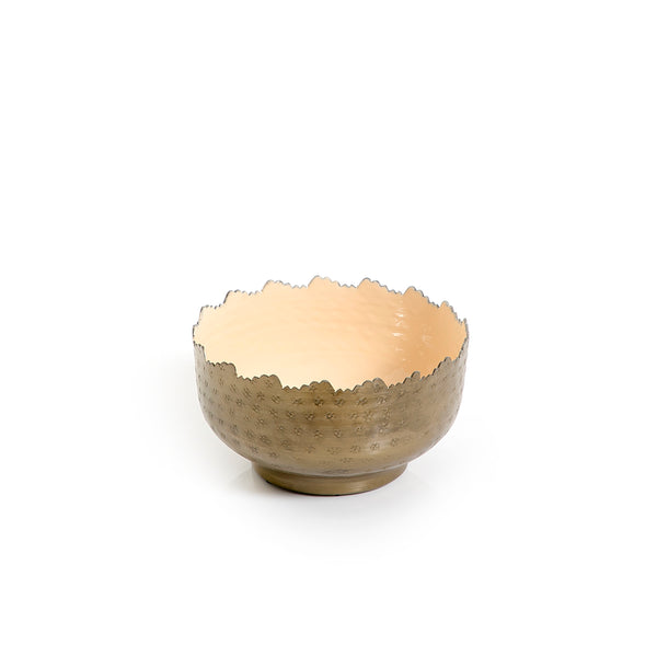 Brown round Metal Bowl