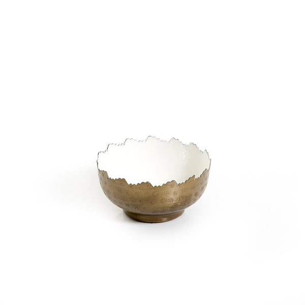 Brown round Metal Bowl