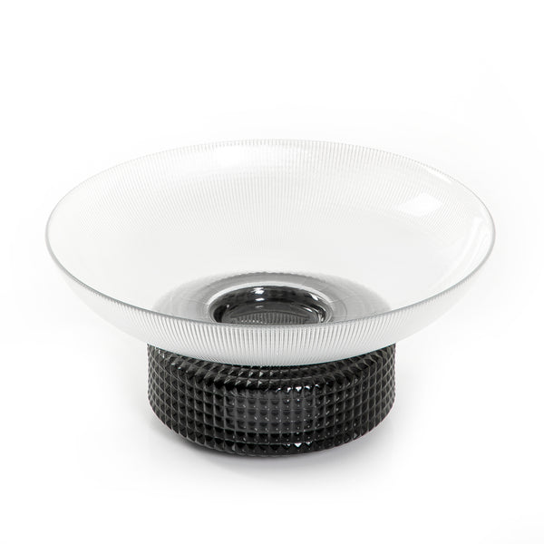 Glass Bowl With Black Base