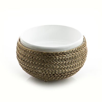 Gold round Metal Bowl