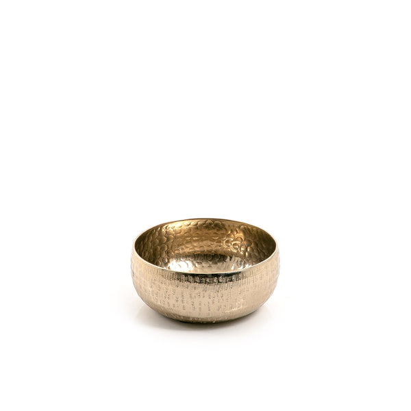 Gold Round Metal Bowl - Small