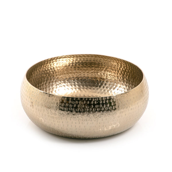 Gold Round Metal Bowl - Large