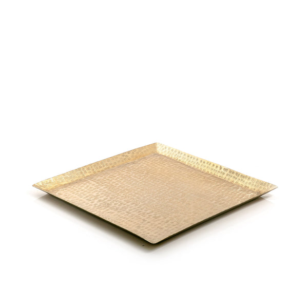 Gold Square Metal Tray - Medium